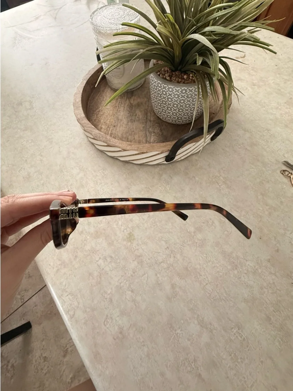Miu Miu Tortoiseshell Sunglasses with Brown Lenses